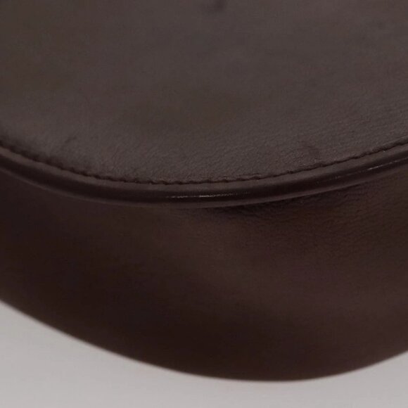 Christian Dior Shoulder Bag Leather Bordeaux Gold Auth 109198 - Picture 4 of 16